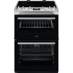 AEG CCX6530ACM 60Cm Double Oven Electric Cooker With Ceramic Hob