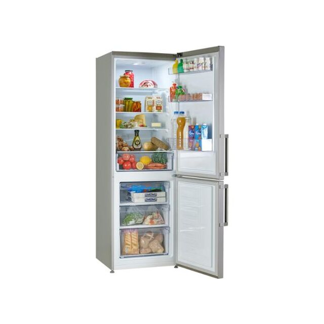 Beko CSP1685PS Tall Static Fridge Freezer - Stainless Steel