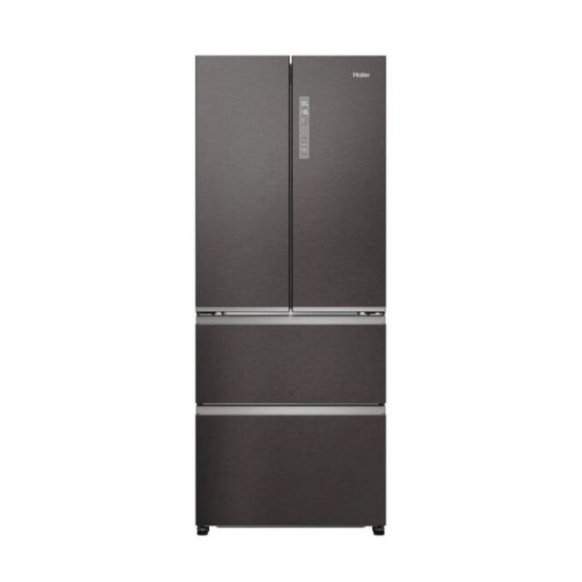 Haier HFR3718ENMD 70Cm 60/40 Total No Frost Fridge Freezer - Dark Inox