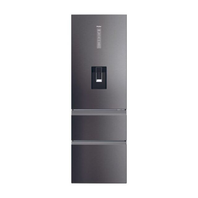 Haier HTW5618EWMP 60Cm 60/40 Frost Free Fridge Freezer - Dark Inox