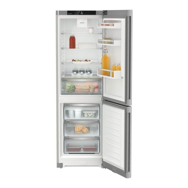 Liebherr CNSDC5203 60Cm 60/40 Frost Free Fridge Freezer With Easyfresh - Silver Steel